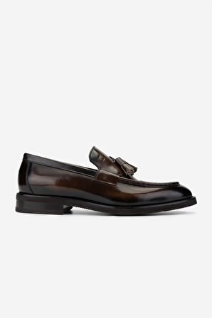 Valmenti Erkek Hakiki Deri Kahverengi Loafer Ayakkabı 342 BRN8753 ERK AYK SK24-25 KAHVE DANTE