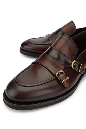 Tamer Tanca Erkek Hakiki Deri Taba Loafer Ayakkabı 342 8809 ERK AYK SK24-25 TABA/TABA BFL