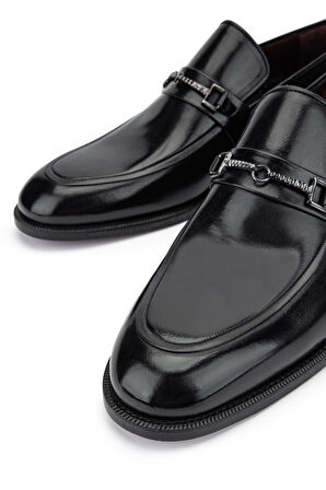 Tamer Tanca Erkek Hakiki Deri Siyah Loafer Ayakkabı 342 8999 ERK AYK SK24-25 SIYAH BFL