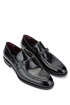 Tamer Tanca Erkek Hakiki Deri Siyah Loafer Ayakkabı 342 8999 ERK AYK SK24-25 SIYAH BFL