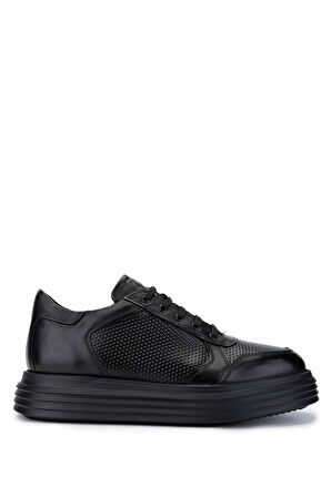 Tamer Tanca Erkek Hakiki Deri Siyah Deri Sneakers & Spor Ayakkabı 698 1139-1 ERK AYK SK24-25 SIYAH DR
