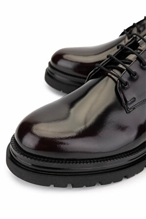 Tamer Tanca Erkek Hakiki Deri Bordo Casual Ayakkabı 698 1153-2 ERK AYK SK24-25 BORDO ACMA