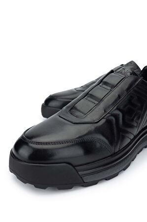 Tamer Tanca Erkek Hakiki Deri Siyah Casual Ayakkabı 698 1148-1 ERK AYK SK24-25 SIYAH