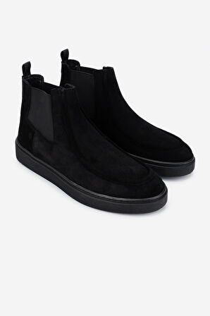 Valmenti Erkek Hakiki Deri Siyah Süet Casual Bot 698 1147-2 ERK BOT SK24-25 SIYAH SUET