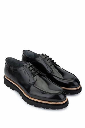 Tamer Tanca Erkek Hakiki Deri Siyah Açma Casual Ayakkabı 987 131 ERK AYK SK24-25 SIYAH ACMA