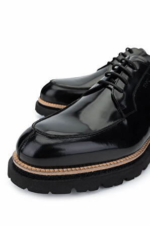 Tamer Tanca Erkek Hakiki Deri Siyah Açma Casual Ayakkabı 987 131 ERK AYK SK24-25 SIYAH ACMA