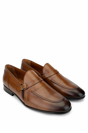 Tamer Tanca Erkek Hakiki Deri Taba Loafer Ayakkabı 987 127 ERK AYK SK24-25 TABA