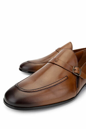 Tamer Tanca Erkek Hakiki Deri Taba Loafer Ayakkabı 987 127 ERK AYK SK24-25 TABA