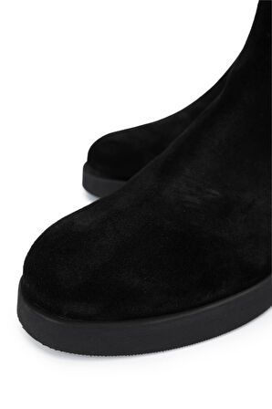 Tamer Tanca Erkek Hakiki Deri Siyah Süet Casual Bot 987 133K ERK BOT SK24-25 SIYAH SUET