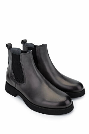 Tamer Tanca Erkek Hakiki Deri Gri Casual Bot 987 133K ERK BOT SK24-25 GRI DR