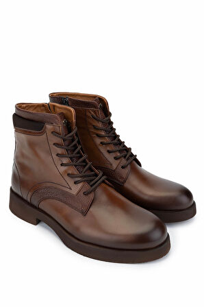 Tamer Tanca Erkek Hakiki Deri Taba Deri Casual Bot 987 134K ERK BOT SK24-25 TABA DR