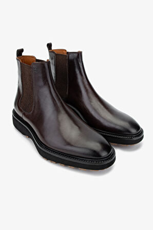 Valmenti Erkek Hakiki Deri Kahverengi Klasik Bot 987 142K ERK BOT SK24-25 KAHVE