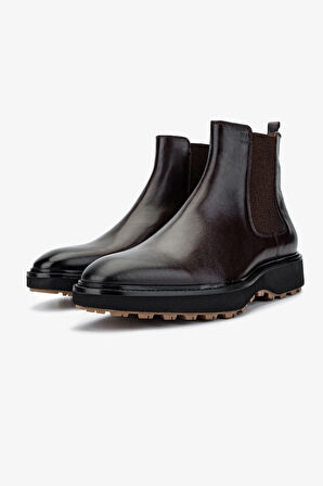 Valmenti Erkek Hakiki Deri Kahverengi Klasik Bot 987 142K ERK BOT SK24-25 KAHVE