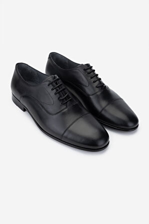 Valmenti Erkek Hakiki Deri Siyah Klasik Ayakkabı 987 128K ERK AYK SK24-25 SIYAH SPIRO