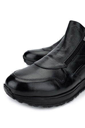 Tamer Tanca Erkek Hakiki Deri Siyah Casual Bot 537 3564 ERK BOT SK24-25 SIYAH