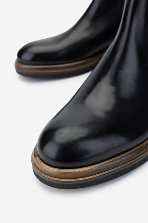 Valmenti Erkek Hakiki Deri Siyah Deri Casual Bot 537 3570 ERK BOT SK24-25 SIYAH DR