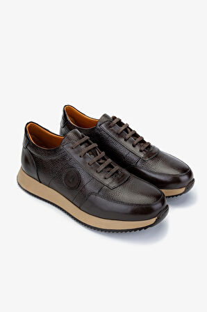 Valmenti Erkek Hakiki Deri Kahverengi Sneakers & Spor Ayakkabı 537 3567 ERK AYK SK24-25 KAHVE