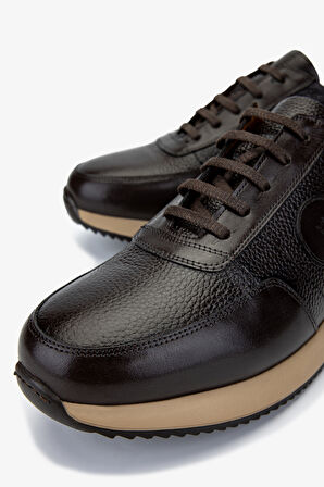 Valmenti Erkek Hakiki Deri Kahverengi Sneakers & Spor Ayakkabı 537 3567 ERK AYK SK24-25 KAHVE