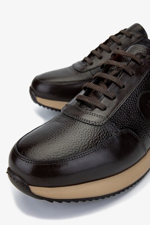 Valmenti Erkek Hakiki Deri Kahverengi Sneakers & Spor Ayakkabı 537 3567 ERK AYK SK24-25 KAHVE