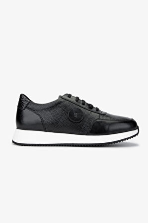 Valmenti Erkek Hakiki Deri Siyah Sneakers & Spor Ayakkabı 537 3567 ERK AYK SK24-25 SIYAH