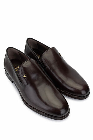 Tamer Tanca Erkek Hakiki Deri Kahverengi Loafer Ayakkabı 1047 8356 ERK AYK SK24-25 KAHVE BFL