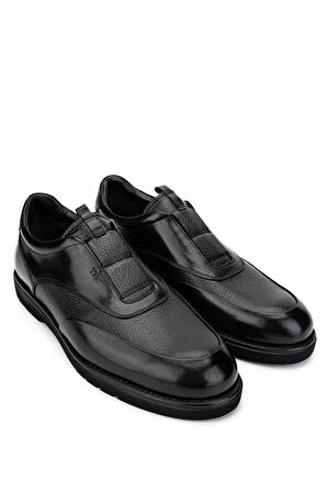 Tamer Tanca Erkek Hakiki Deri Siyah  Casual Ayakkabı 1047 545A ERK AYK SK24-25 SYH BFL/SYH