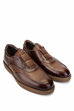 Tamer Tanca Erkek Hakiki Deri Taba Casual Ayakkabı 1047 545A ERK AYK SK24-25 TABA BFL/TABA