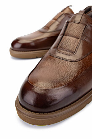 Tamer Tanca Erkek Hakiki Deri Taba Casual Ayakkabı 1047 545A ERK AYK SK24-25 TABA BFL/TABA