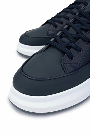 Tamer Tanca Erkek Hakiki Deri Lacivert Casual Ayakkabı 381 20565 ERK AYK SK24-25 LACİ DR/MET