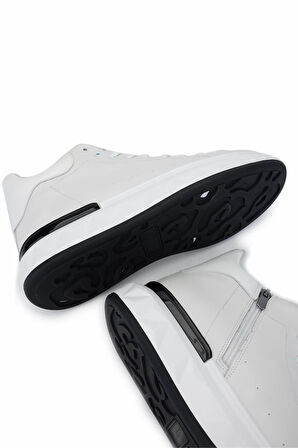 Tamer Tanca Erkek Hakiki Deri Beyaz Bot Ayakkabı 381 20561 ERK AYK SK24-25 BEYAZ