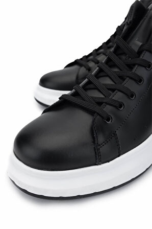 Tamer Tanca Erkek Hakiki Deri Siyah Bot Ayakkabı 381 20561 ERK AYK SK24-25 SIYAH