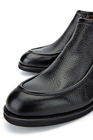 Tamer Tanca Erkek Hakiki Deri Siyah Bot Ayakkabı 477 64137 ERK AYK SK24-25 SIYAH GYK/BFL