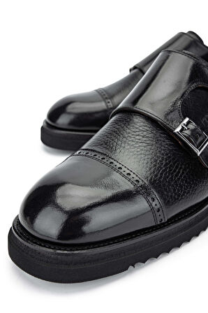 Tamer Tanca Erkek Hakiki Deri Casual Siyah Ayakkabı 477 65404 ERK AYK SK24-25 SIYAH BFL/GYK