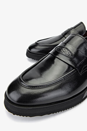 Valmenti Erkek Hakiki Deri Siyah Loafer Ayakkabı 477 70920 ERK AYK SK24-25 SIYAH BFL