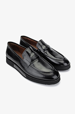 Valmenti Erkek Hakiki Deri Siyah Loafer Ayakkabı 477 70920 ERK AYK SK24-25 SIYAH BFL