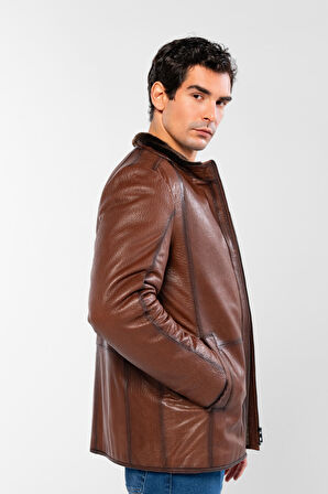Tamer Tanca Erkek Hakiki Deri Kahverengi Deri Mont 1000 2010 ERK DERIMONT SK24/25 KAHVE JUMBO