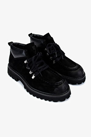 Valmenti Erkek Süet Deri Siyah Süet Bot Ayakkabı 325 2225-3 ERK AYK SK24-25 SIYAH SUET