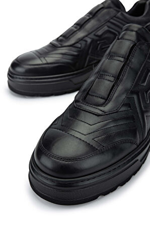 Giampiero Nicola Erkek Hakiki Deri Siyah Casual Ayakkabı 664 C45002 ERK AYK SK24-25 NERO