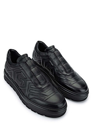 Giampiero Nicola Erkek Hakiki Deri Siyah Casual Ayakkabı 664 C45002 ERK AYK SK24-25 NERO