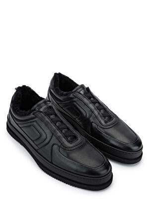 Giampiero Nicola Erkek Hakiki Deri Siyah Casual Ayakkabı 664 401111A ERK AYK SK24-25 NERO