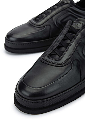 Giampiero Nicola Erkek Hakiki Deri Siyah Casual Ayakkabı 664 401111A ERK AYK SK24-25 NERO