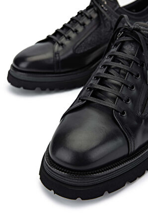 Giampiero Nicola Erkek Hakiki Deri Siyah Casual Ayakkabı 664 G43492 ERK AYK SK24-25 CONTEA GRIGIO