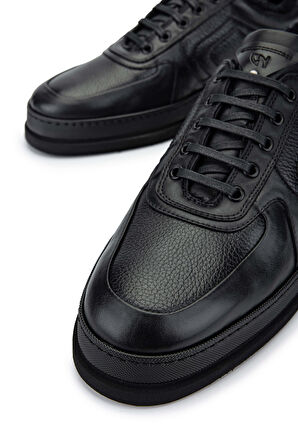 Giampiero Nicola Erkek Hakiki Deri Siyah Casual Ayakkabı 664 401110A ERK AYK SK24-25 NERO
