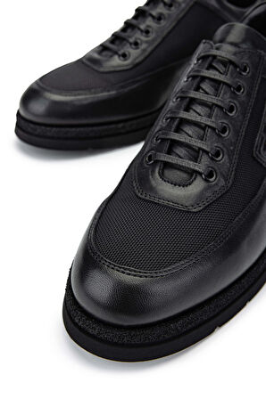 Giampiero Nicola Erkek Hakiki Deri Siyah Casual Ayakkabı 664 K43663 ERK AYK SK24-25 NERO