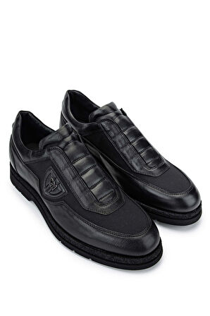 Giampiero Nicola Erkek Hakiki Deri Siyah Casual Ayakkabı 664 K43661A ERK AYK SK24-25 NERO