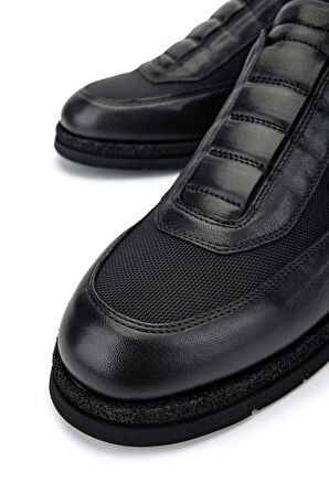 Giampiero Nicola Erkek Hakiki Deri Siyah Casual Ayakkabı 664 K43661A ERK AYK SK24-25 NERO