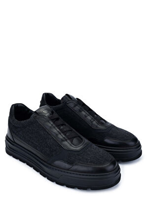 Giampiero Nicola Erkek Hakiki Deri Siyah Casual Ayakkabı 664 C45012B ERK AYK SK24-25 NERO