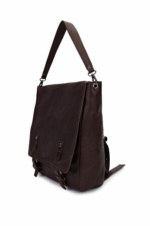 Bruno Rossi Bag Erkek Hakiki Deri Kahverengi Sırt Çantası 1048 332 ERK CANTA SK24-25 COFFEE