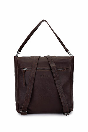 Bruno Rossi Bag Erkek Hakiki Deri Kahverengi Sırt Çantası 1048 332 ERK CANTA SK24-25 COFFEE