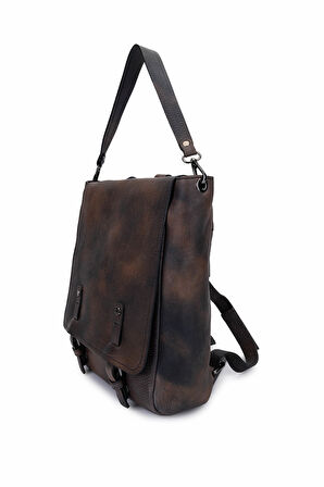 Bruno Rossi Bag Erkek Hakiki Deri Taupe Sırt Çantası 1048 332 ERK CANTA SK24-25 NERO/TAMP